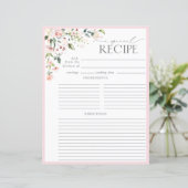 Elegante Blumenzwiebelseite Recipe Binder Page (Stehend Vorderseite)