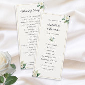 Elegante Blumige Hochzeitsprogrammvorlage Programm