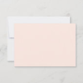 Elegante Blush and Gray Wedding RSVP Card Karte (Rückseite)
