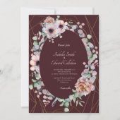 Elegante Blush Anemone Blumenzeremonie Einladung (Vorderseite)