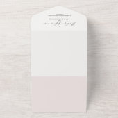 Elegante Blush Bloral Baby Dusche & Bücher All In One Einladung (Außenbereich)