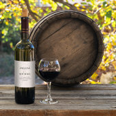 Elegante Blush Bloral Wedding Custom Weinetikett