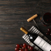 Elegante Blush Bloral Wedding Custom Weinetikett