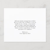 Elegante Blush-Blues-Hochzeit Dankeschön-Karte (Rückseite)