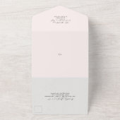 Elegante Blush-Blues-Hochzeit in einer Einladung (Außenbereich)