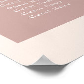 Elegante Blush Blues Hochzeitsstift Poster (Ecke)