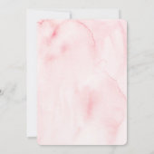 Elegante Blush Blume Wasserfarbene Frühjahrssonne Einladung (Rückseite)