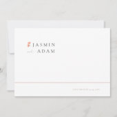 Elegante Blush-Blumen-Monogramm-Hochzeit Save The Date (Vorderseite)