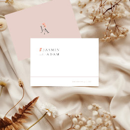 Elegante Blush-Blumen-Monogramm-Hochzeit Save The Date