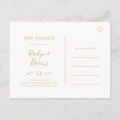 Elegante Blush Blumengarten Save the Date Postkart Einladungspostkarte (Rückseite)