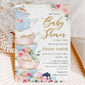 Elegante Blush Blumenstrauß Party Kinderdusche Einladung