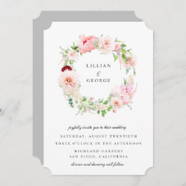 Elegante Blush Blumenzeremonie Einladung