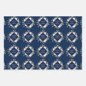 Elegante Blush Blush Pink Peony Floral Wedding Geschenkpapier Set (Vorderseite 3)