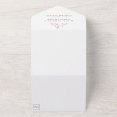 Elegante Blush Botanical All in One Wedite Einladu Einladung (Außenbereich)