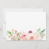 Elegante Blush Botanischer Ampersand Hochzeit Einladung (Rückseite)