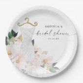 Elegante Blush Brautparty Paper Teller (Vorderseite)