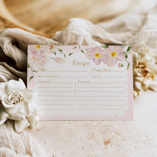Elegante Blush Bridal Rezept Karte