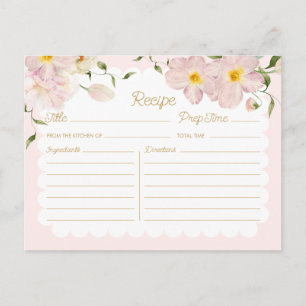 Elegante Blush Bridal Rezept Karte