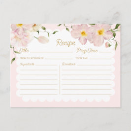 Elegante Blush Bridal Rezept Karte