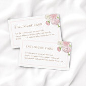 Elegante Blush Bubbly Brautparty Enclosure Card Begleitkarte