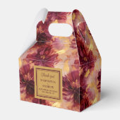 Elegante Blush Burgundy Gold Boho Gastgeschenk Hoc Geschenkschachtel (Vorderseite)