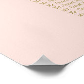 Elegante Blush Calligrafy Hochzeitsstift Poster (Ecke)