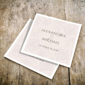 Elegante Blush Calligraphy Script Ampersand Serviette