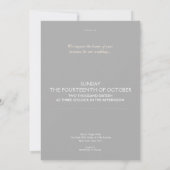 Elegante Blush Confetti Punkte auf leicht grau Einladung (Rückseite)