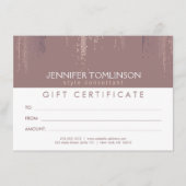 Elegante Blush Confetti Rain Muster Geschenkkarte (Vorderseite)