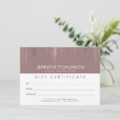 Elegante Blush Confetti Rain Muster Geschenkkarte (Stehend Vorderseite)