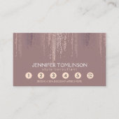 Elegante Blush Confetti Rain Pattern Treuekarte (Vorderseite)