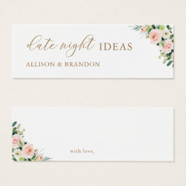 Elegante Blush Date Night Ideas Polterabend Card