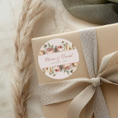 Elegante Blush Dusty Rose Peonies Runder Aufkleber