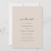 Elegante Blush Fall Bloral Wedding Save the Date Einladung (Rückseite)
