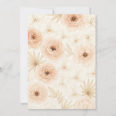 Elegante Blush Floral Danke Karte (Rückseite)