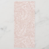 Elegante Blush Floral Menu Card Programm (Rückseite)