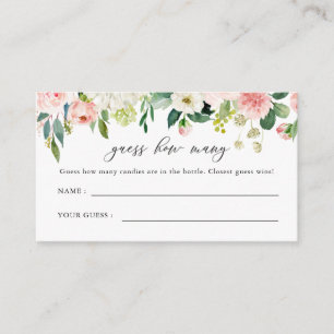 Elegante Blush Floral schätzen wie viele Begleitkarte