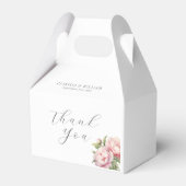 Elegante Blush Floral Wasserfarbe Weiße Hochzeit Geschenkschachtel (Vorderseite)