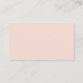 Elegante Blush Floral Wedding Registry Info Card Platzkarte (Rückseite)