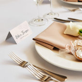 Elegante Blush Floral Wedding Tischnummer Platzkarte