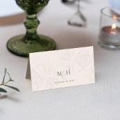 Elegante Blush Floral Wedding Tischnummer Platzkarte