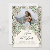 Elegante Blush-Garten-Foto-Save-the-Date Save The Date (Vorderseite)