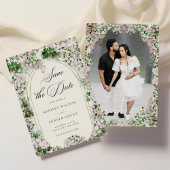 Elegante Blush-Garten-Hochzeit - Save-the-Date Save The Date