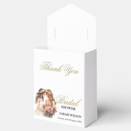 Elegante Blush Gay Pride Hochzeit Geschenkschachtel (Geöffnet)