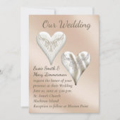 Elegante Blush Gay Wedding Einladung (Vorderseite)