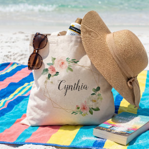 Elegante Blush Geometric Frame Bridesmaid Tragetasche