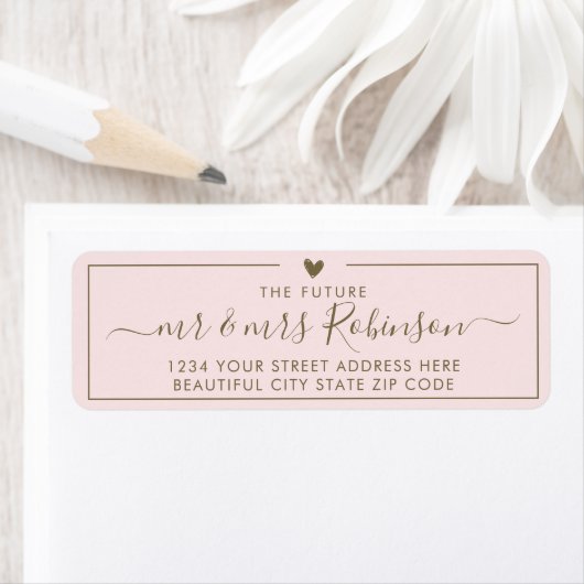 Elegante Blush-Gold-Script-Hochzeitsskrippe-Rückse (Insitu)