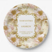 Elegante Blush Gold Wedding Paper Teller (Vorderseite)