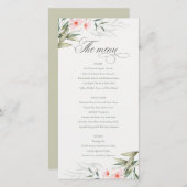 Elegante Blush Greenery Blumenkarte Dankeskarte (Vorne/Hinten)