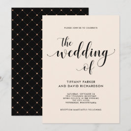 Elegante Blush Hochzeit Einladung